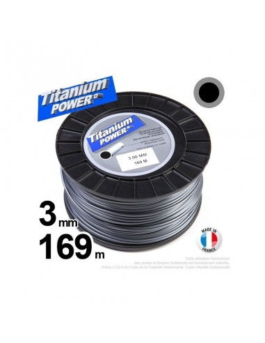Fil débroussailleuse Titanium ®. Bobine rond 3 mm x 169 m