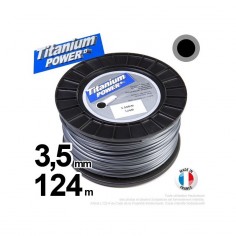 Fil débroussailleuse Titanium ®. Bobine rond 3.5 mm x 124 m