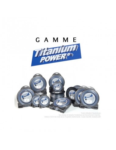 Fil débroussailleuse Titanium ®. Coque rond 2.5 mm x 15 m