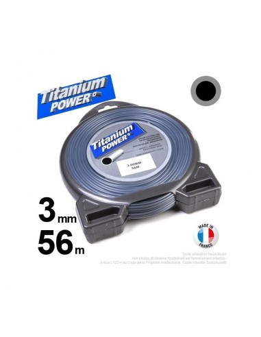 Fil débroussailleuse Titanium ®. Coque rond 3 mm x 56 m