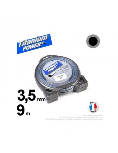 Fil débroussailleuse Titanium ®. Coque rond 3.5 mm x 9 m