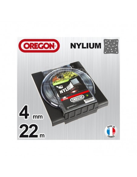 Fil Orégon Nylium carré. 4 mm x 22 m pour débroussailleuse