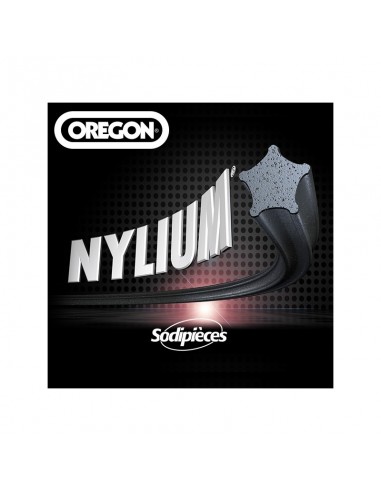 Fil Orégon Nylium étoilé. 3 mm x 60 m pour débroussailleuse