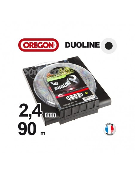 Fil Orégon Duoline rond. 2,4 mm x 90 m pour débroussailleuse