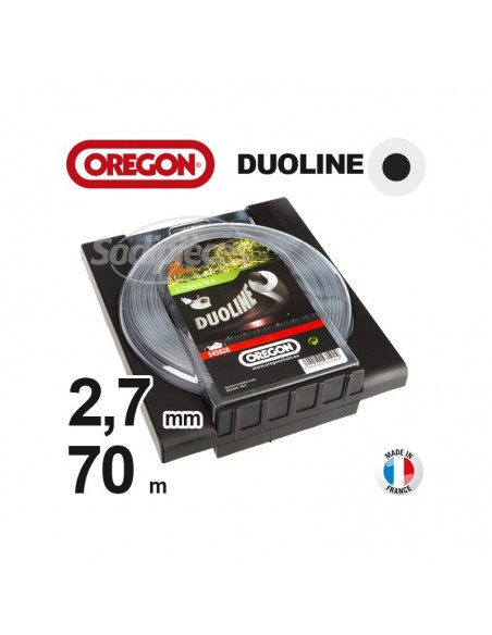 Fil Orégon Duoline rond. 2,7 mm x 70 m pour débroussailleuse
