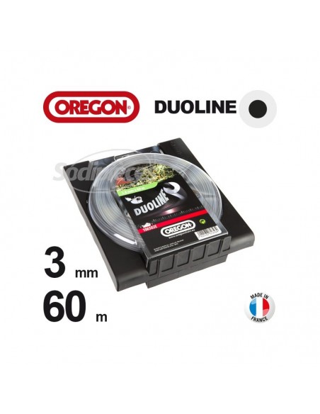 Fil Orégon Duoline rond. 3 mm x 60 m pour débroussailleuse