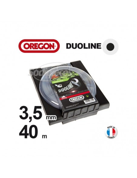 Fil Orégon Duoline rond. 3,5 mm x 40 m pour débroussailleuse