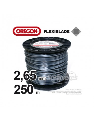 Fil Orégon FlexiBlade® carré. 2,65 mm x 250 m pour débroussailleuse