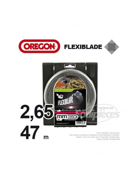 Fil Orégon FlexiBlade® carré. 2,65 mm x 47 m pour débroussailleuse