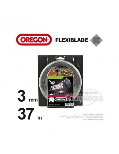 Fil Orégon FlexiBlade® carré. 3 mm x 37 m pour débroussailleuse