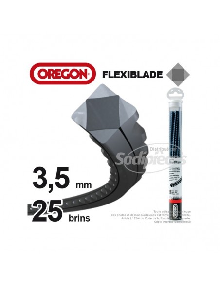 Fil Orégon FlexiBlade® carré. 3,5 mm. 25 brins pour débroussailleuse