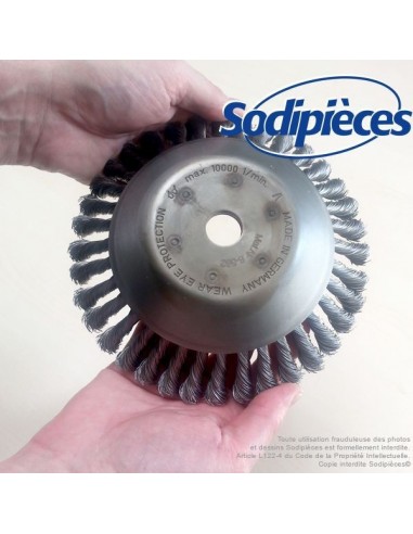 Brosse conique Pro pour désherbage Ø 230 mm, Al 20 mm. Par 5