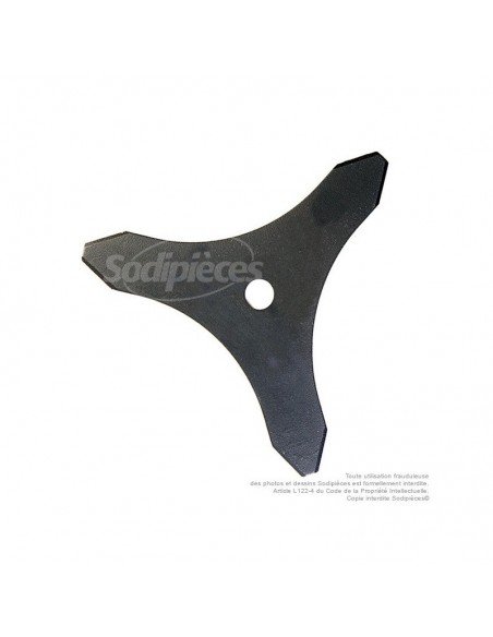 Lame 3 dents. Ø 255 mm. Al 20 mm. Ep 3 mm.