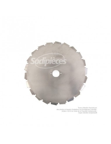 Lame disque 22 dents à gouges dentée Ø 225 mm. Al 25,4 mm. Ep 1,8 mm