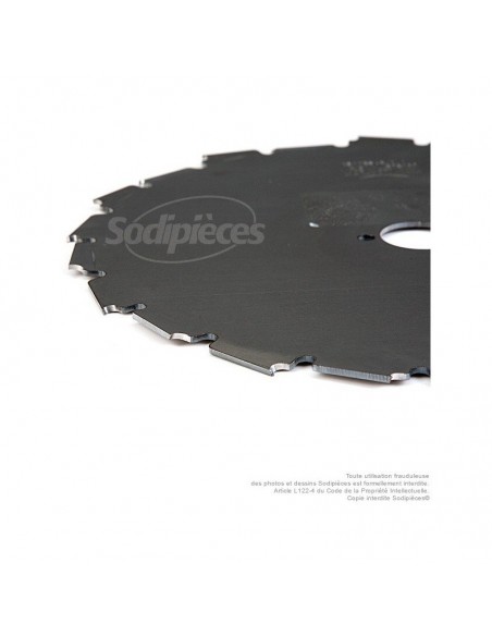 Lame disque 22 dents à gouges dentée Ø 225 mm. Al 25,4 mm. Ep 1,8 mm