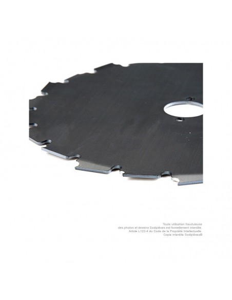 Lame disque 22 dents à gouges dentées Ø 200 mm. Al 25,4 mm. E 1,6 mm
