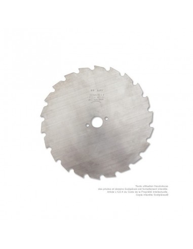 Lame disque 22 dents à gouges Ø 200 mm. Al 20 mm. Ep 1,6 mm