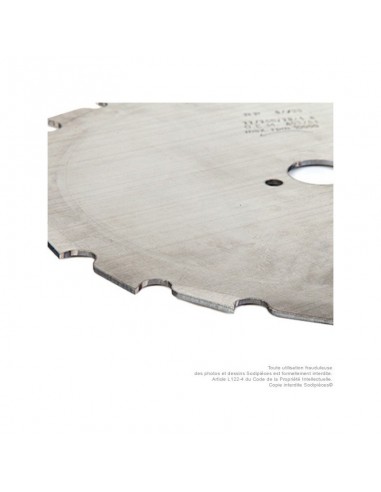 Lame disque 22 dents à gouges Ø 200 mm. Al 20 mm. Ep 1,6 mm