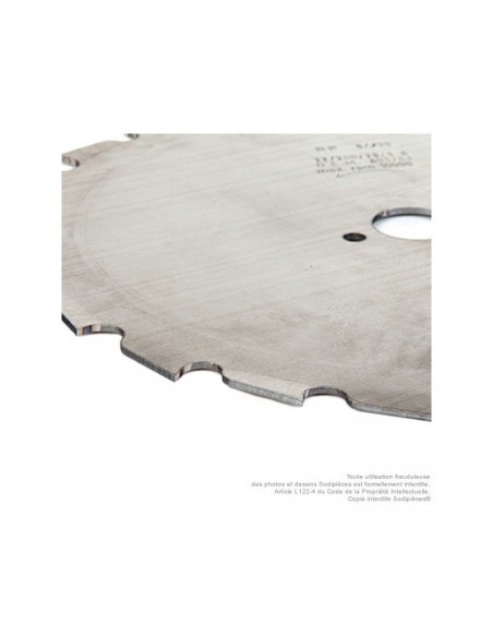 Lame disque 22 dents à gouges Ø 200 mm. Al 20 mm. Ep 1,6 mm