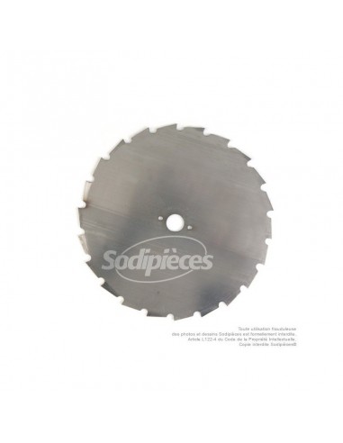 Lame disque 22 dents à gouges Ø 225 mm. Al 20 mm. Ep 1,8 mm