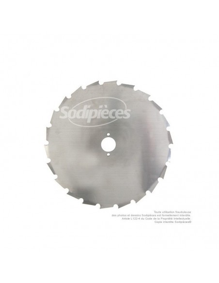 Lame disque 22 dents à gouges Ø 225 mm. Al 25,4 mm. Ep 1,8 mm