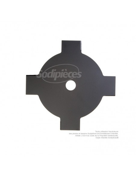 Lame disque 4 dents. Ø 230 mm. Al 25,4 mm. Ep 1,5 mm.