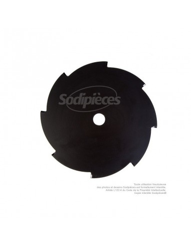 Lame disque 8 dents. Ø 255 mm. Al 25,4 mm. Ep 1,5 mm.