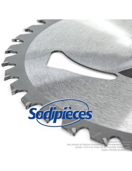 Lame disque carbure 36 dents tungstène Ø 230 mm. Al. 25,4 mm. Ep. 1,3 mm. 3 aérations