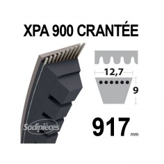 Courroie tondeuse XPA900 Trapézoïdale crantée. 12,7 mm x 917 mm.