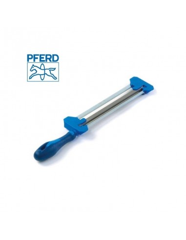 Porte lime affûteur Pferd. Lime 7 mm x 4,5 mm + Ø 5,5 mm