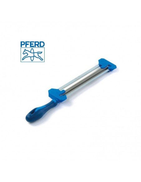 Porte lime affûteur Pferd. Lime 7 mm x 4,5 mm + Ø 5,5 mm