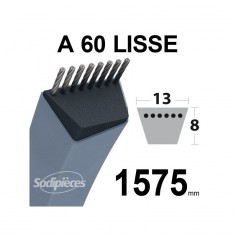 Courroie tondeuse A60 Trapézoïdale. 13 mm x 1575 mm.