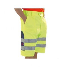 Bermuda jaune fluo taille 2XL