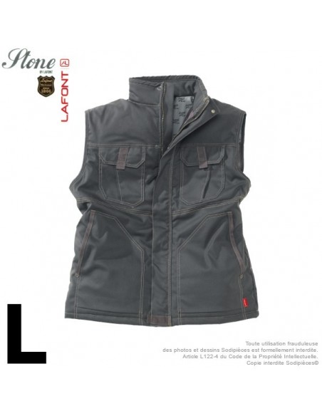 Gilet havane gris. Stone by Lafont. Taille L