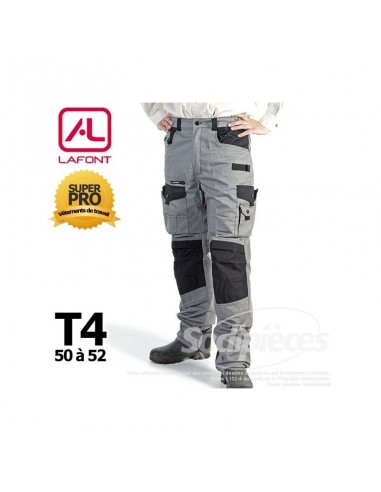 Pantalon de travail Lafont Gris / Noir T4(50/52)