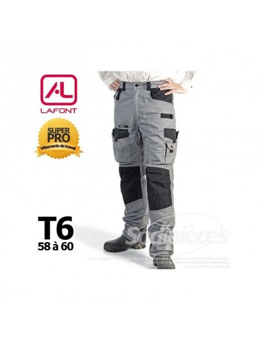 Pantalon de travail Lafont Gris / Noir T6(58/60)
