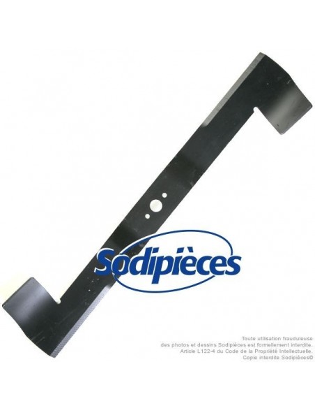 Lame tondeuse 66,5 cm. Al. 21,6 mm. Pour Iseki. Coupe à droite