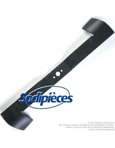 Lame tondeuse 66,5 cm. Al. 21,6 mm. Pour Iseki. Coupe à droite