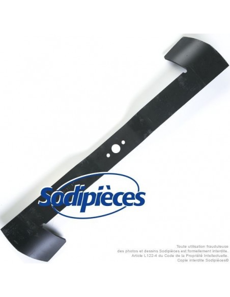 Lame tondeuse 66,5 cm. Al. 21,6 mm. Pour Iseki. Coupe à droite