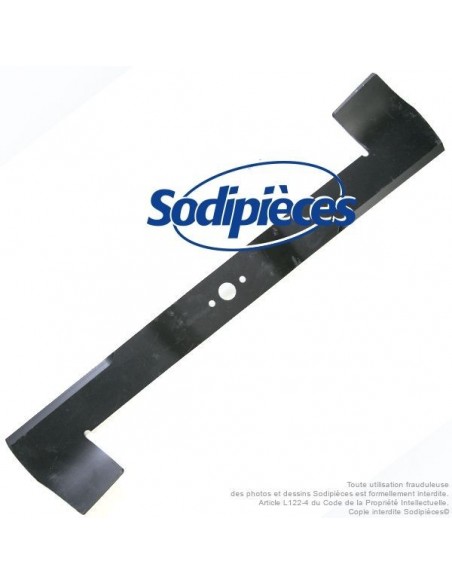 Lame tondeuse 66,5 cm. Al. 21,6 mm. Pour Iseki. Coupe à gauche