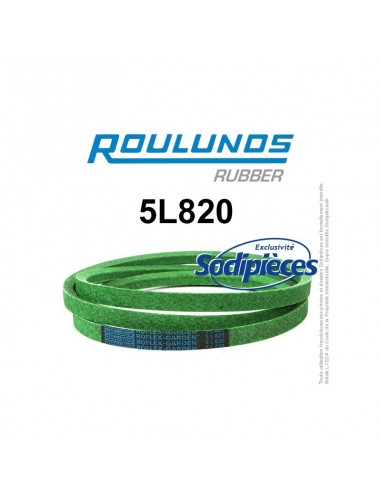 Courroie tondeuse 5L820 Roulunds Continental 15,8 x 9,5 x 2083 mm