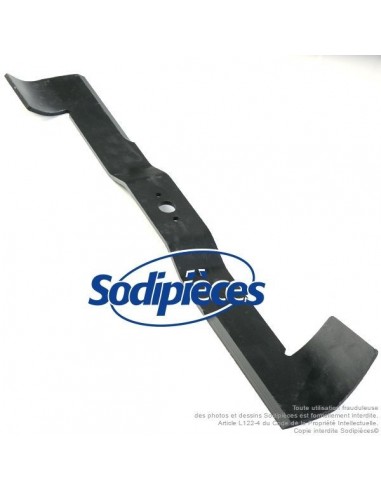 Lame tondeuse 66,5 cm. Al. 21,6 mm. Pour Iseki. Coupe à gauche