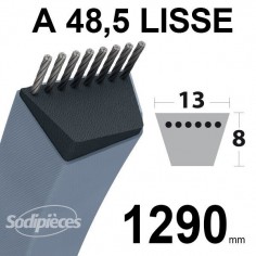 Courroie tondeuse A48,5 Trapézoïdale 13 mm x 1290 mm. 2