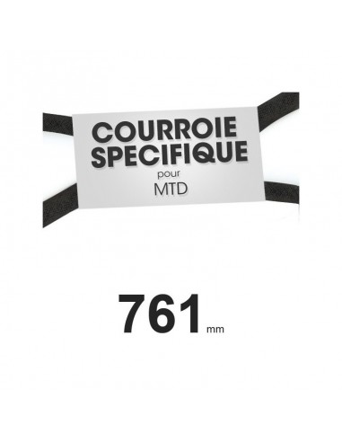 Courroie tondeuse spécifique MTD 7540346. 9,5 mm x 761 mm.