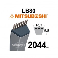 Courroie tondeuse LB80 Mitsuboshi. 16,5 mm x 2044 mm.