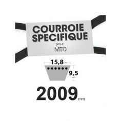 Courroie tondeuse spécifique MTD 7540349. 12,7 mm x 2009 mm.