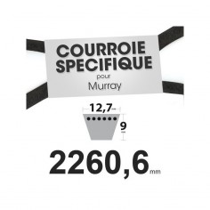 Courroie tondeuse spécifique Murray 37 x 106. 12,7 mm x 2260,6 mm.