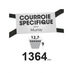 Courroie tondeuse spécifique Murray 37 x 57 , 37 x 56. 12,7 mm x 1364 mm.