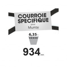 Courroie tondeuse spécifique Murray 37 x 64. 6,35 mm x 934 mm.