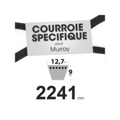 Courroie tondeuse spécifique Murray 37 x 88. 12,7 mm x 2241 mm.